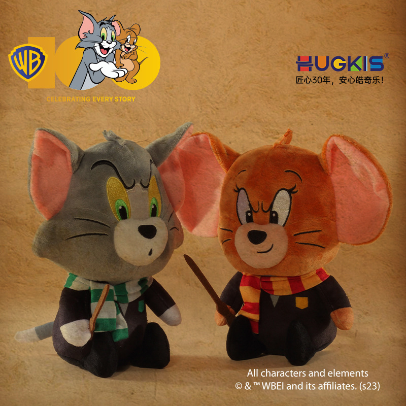 华纳猫和老鼠100周年庆哈利波特魔法装扮汤姆猫毛绒公仔玩偶挂件