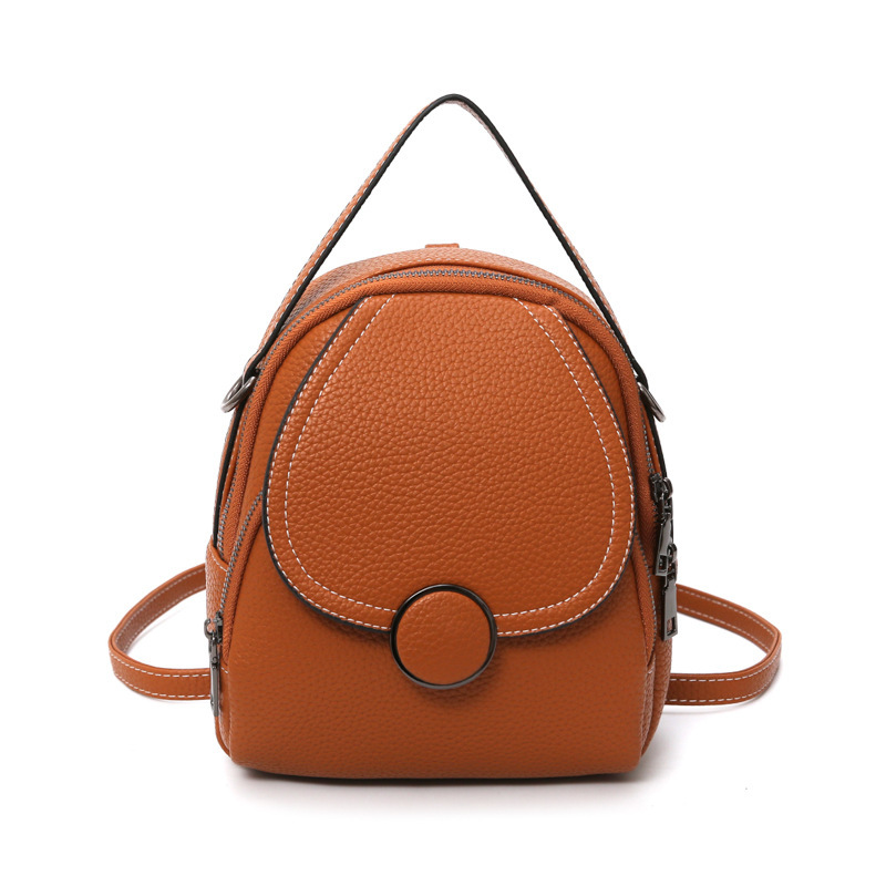 Classic Fashion Women's Bag Korean Style 2023 Autumn New Mini Backpack Personality Solid Color Girl Shoulder Crossbody Small Bag