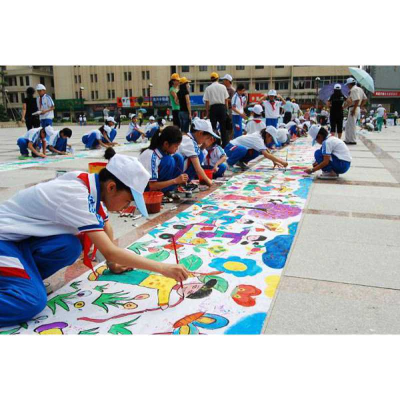 绘画布儿童涂鸦画布十米白布宽布学校幼儿园集体手指画百米长画卷