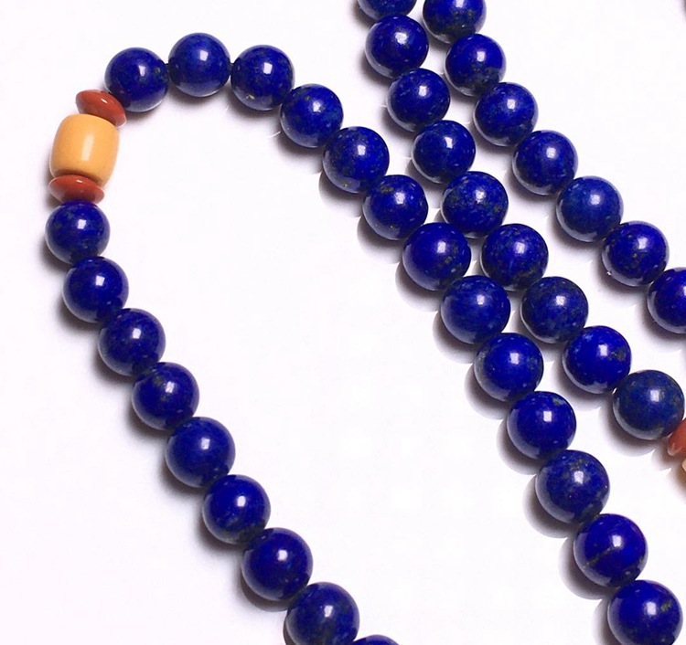 天然青金石佛珠手串男女款多圈diy手链无白少金搭配绿松缅黄