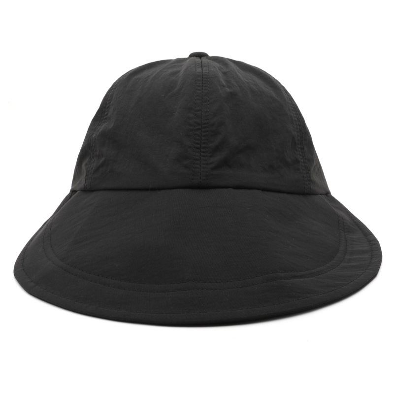 Hat Female Spring and Summer Solid Color Light Board Big Brim Foldable Peaked Cap Outdoor Travel Riding Sun Protection Sun Hat