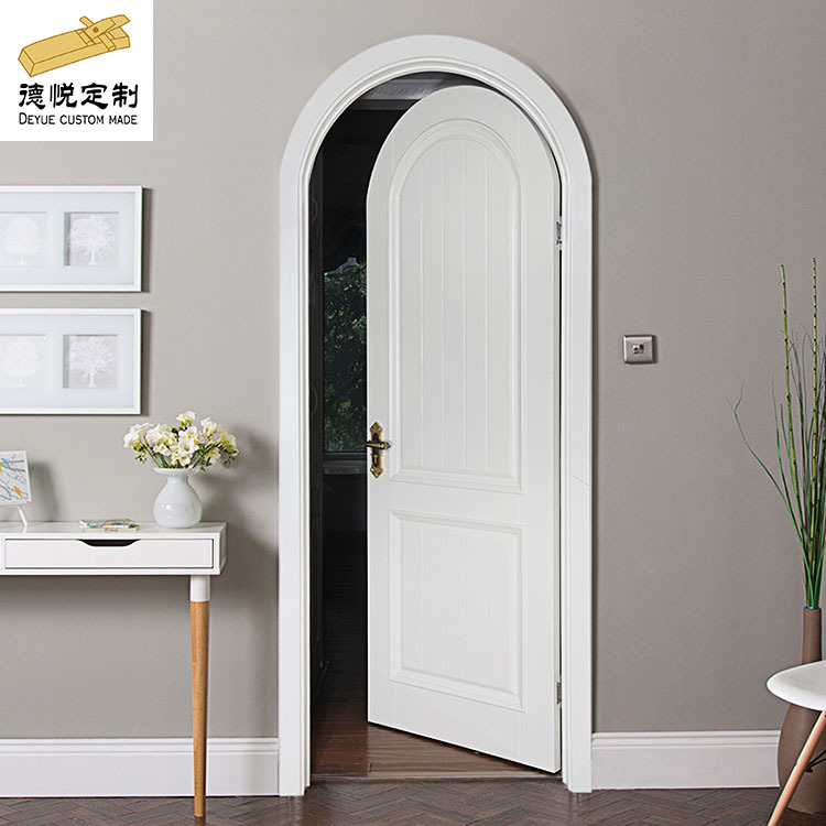 欧式拱形实木门