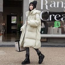 中长款羽绒服女2023年冬季新款韩版连帽时尚宽松休闲加厚保暖外套