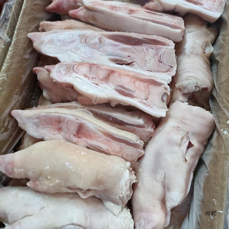 猪蹄 生猪脚新鲜冷冻分开猪脚劈半饭店卤菜食材净重6斤26片左右