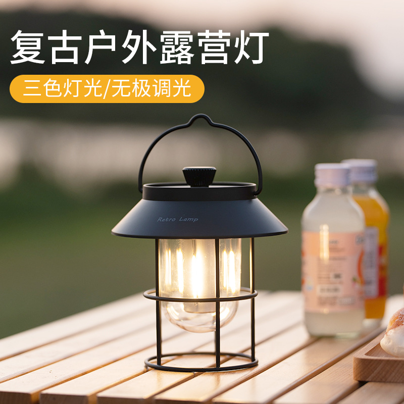 Cross-Border New Arrival Outdoor Camping Light Lighting Tent Light LED Outdoor Camping Emergency Light Convenient Home Garden Lamp