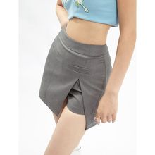2024夏季辣妹西装面料设计感假两件开叉短裤性感半身裙包臀裤裙