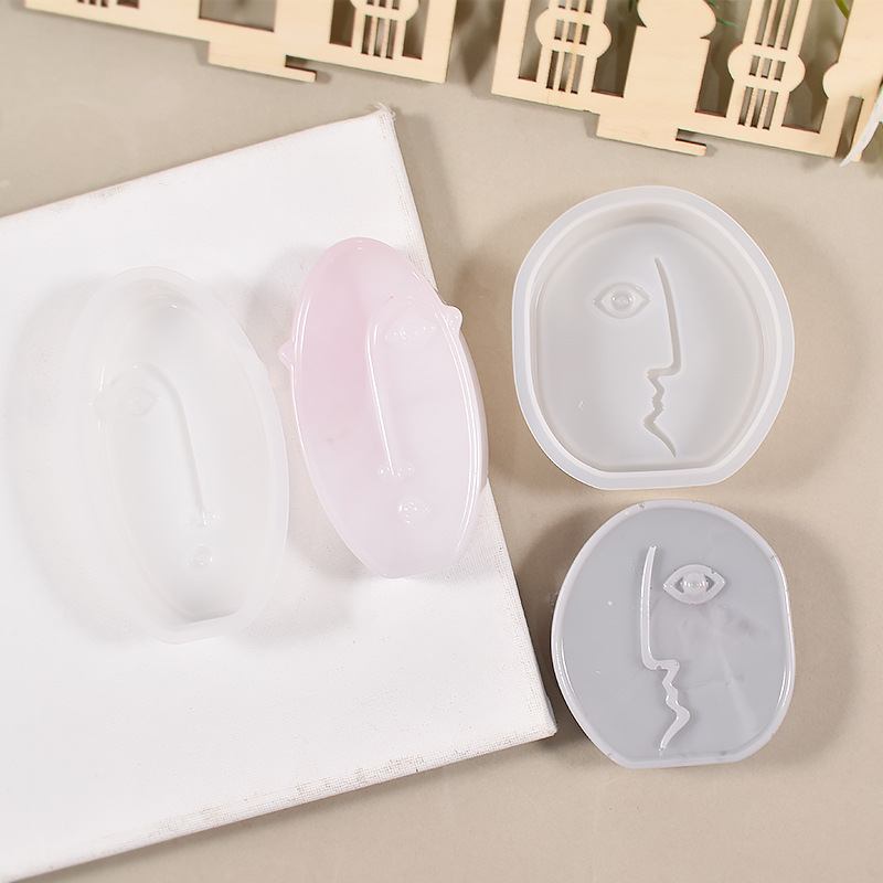 DIY Irregular Abstract Face Aromatherapy Candle Silicone Mold Handmade Soap Plaster Decoration Epoxy Grinding