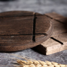 桐木烧 木质日式实木隔热垫 创意家用砂锅餐垫  餐桌防烫木圆垫