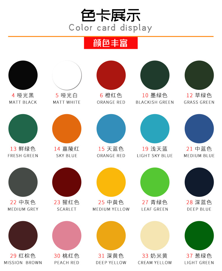 ral7032/灰白,ral9010/纯白,劳尔色卡各色定制特色服务加工定制用途