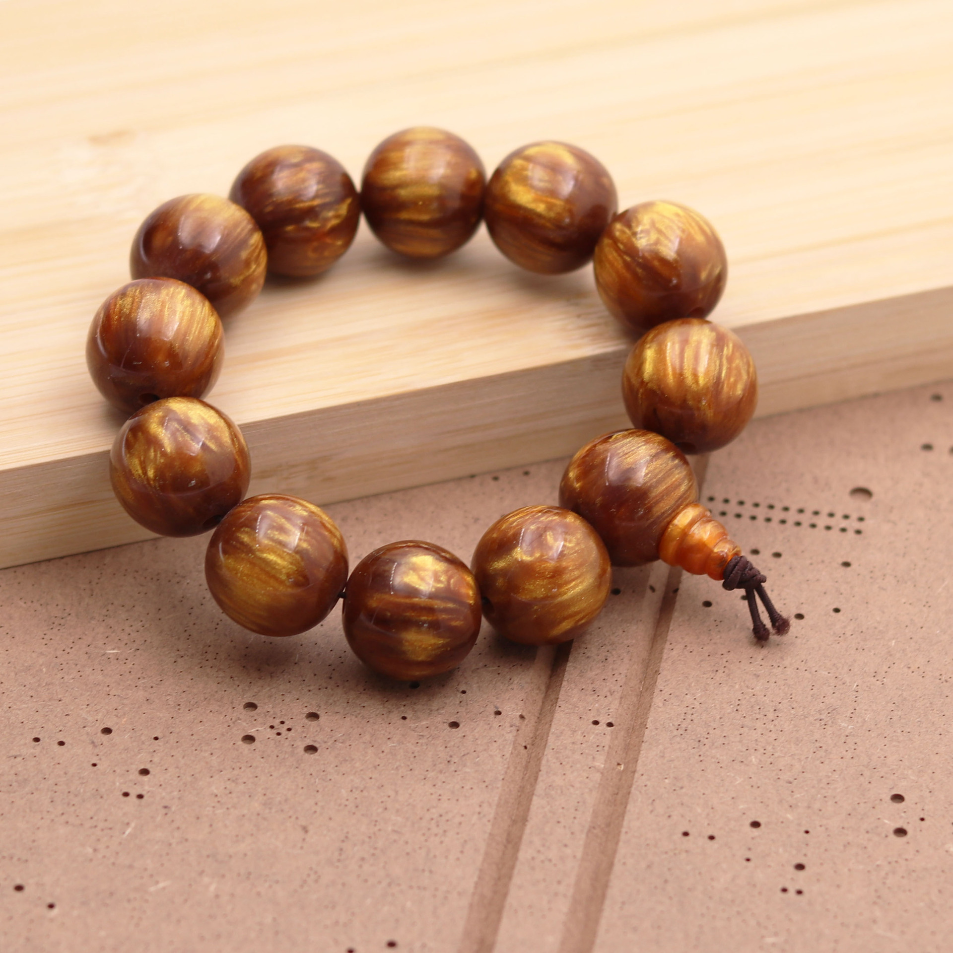 直播新品沉香佛珠手链饰品新疆海柳树脂串珠男松木圆珠念手串批发