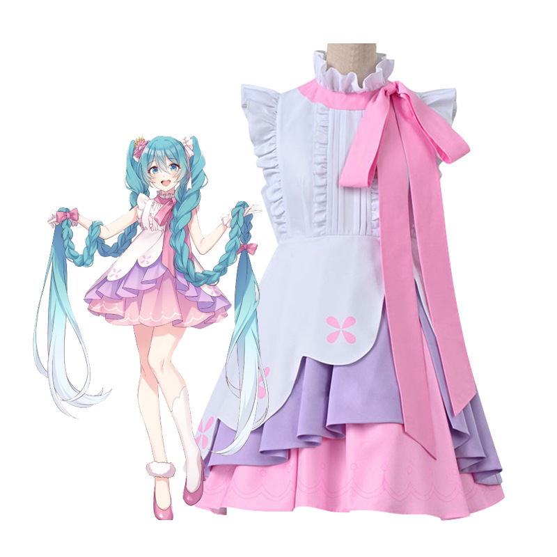 初音未来cos衣服miku长发公主殿下初音cosplay服装万圣节服饰