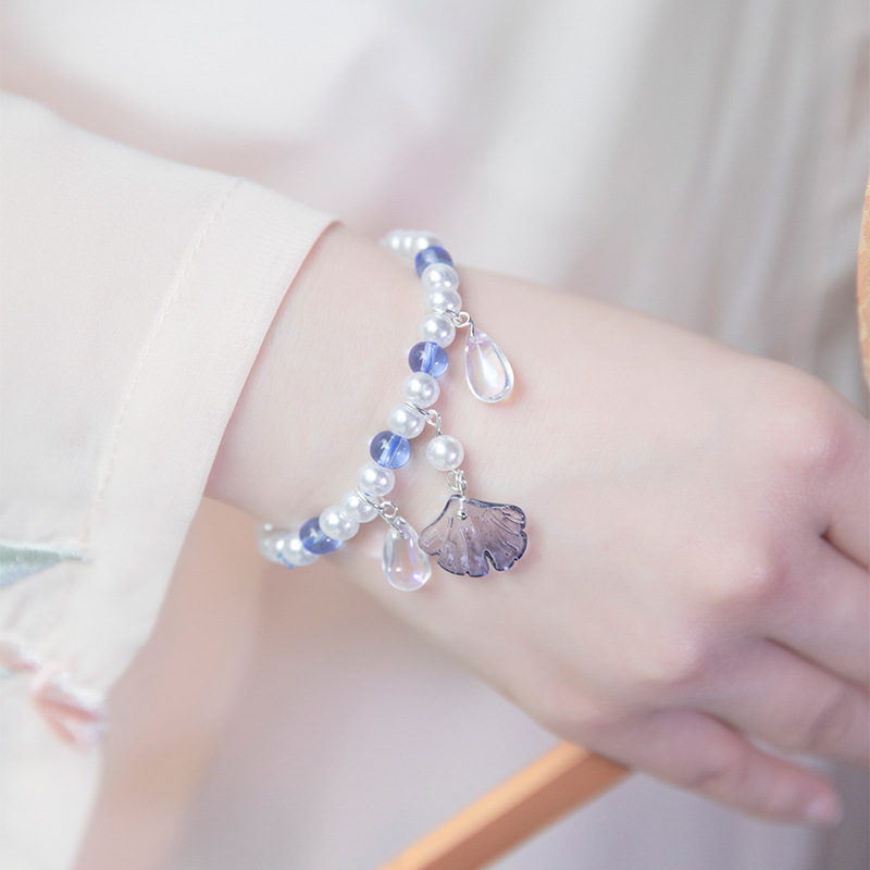 古风饰品珍珠手链少女手镯手饰汉服配饰轻奢首饰原创转运招财蝴蝶