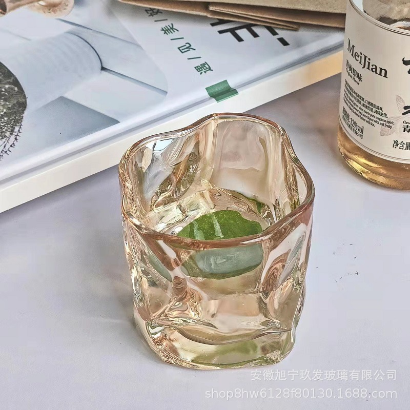 Twizz Mug Ins Style Creative Glass Internet Celebrity Irregular Whiskey Transparent Cup Drink Juice Cup Good-looking