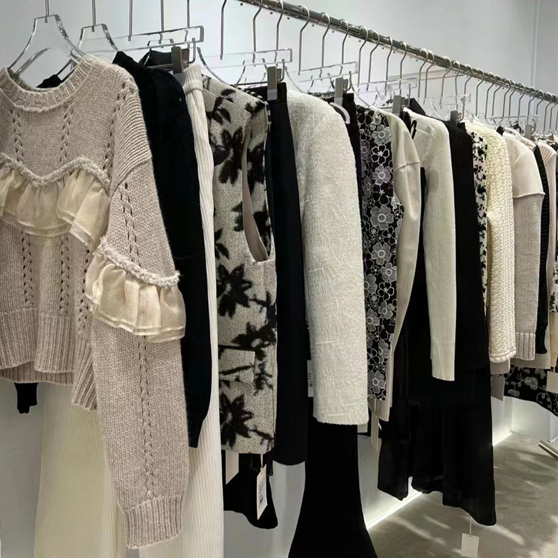 森马秋冬装设计师品牌折扣女装撤柜尾货衣服走份批发直播实体货源