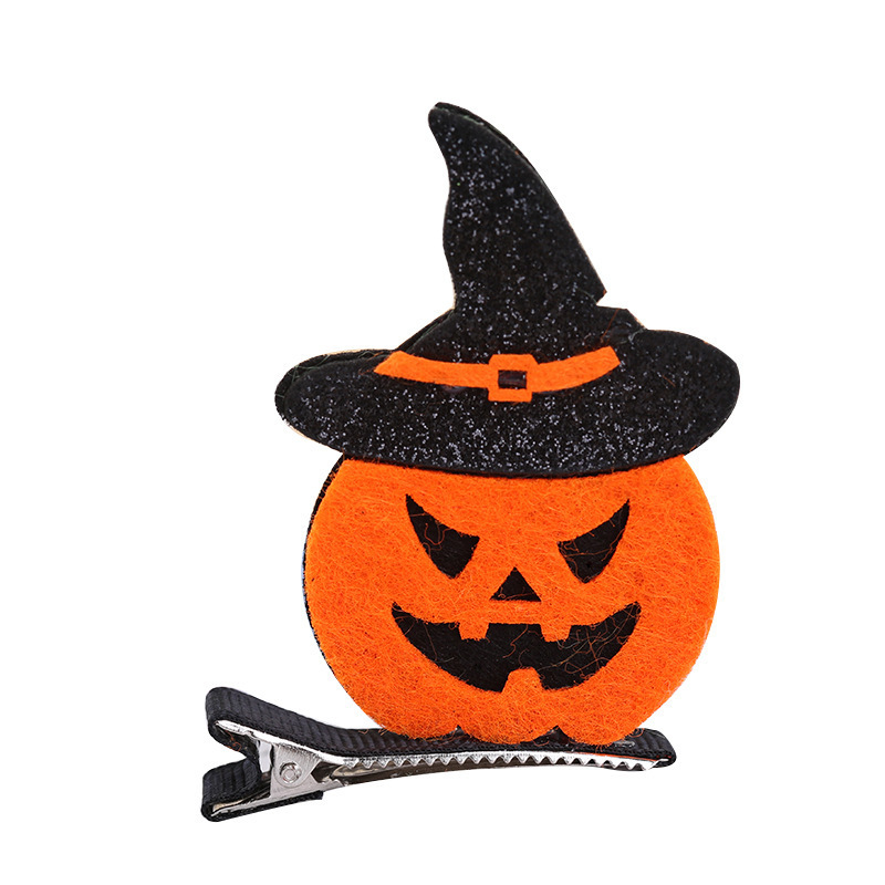 Creative Halloween Dress up Children's Three-Dimensional Barrettes Ghost Festival Decoration Selling Cute Bat Ghost Wizard's Hat Pumpkin Hair Accessories