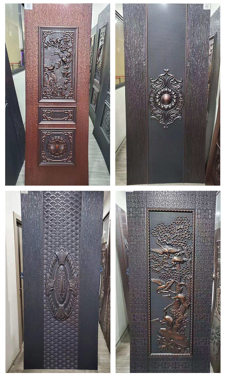 压花德式仿铸铝卡门门板 进户门入户门 防盗门门板可制定工厂现货