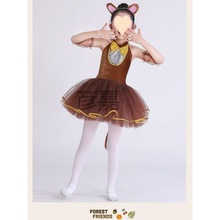 Yj六一儿童小猴子演出服小学生舞台蓬蓬裙表演服幼儿园小动物服装