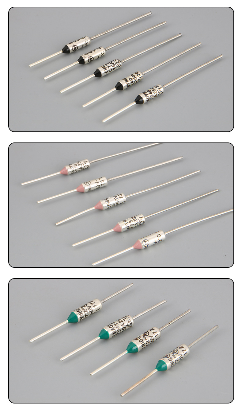 厂家直供尖头管状保险丝ry温度保险丝加长引线金属保险丝支持定制