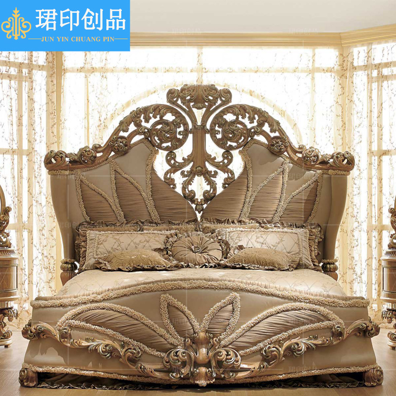 欧式宫廷豪华实木双人床公主床欧式宫廷风法式豪华床意大利卧室
