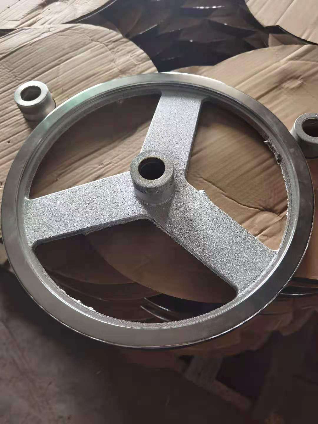 动感单车配件升级飞轮配重轮平衡健身车室内运动自行车前置钢轮