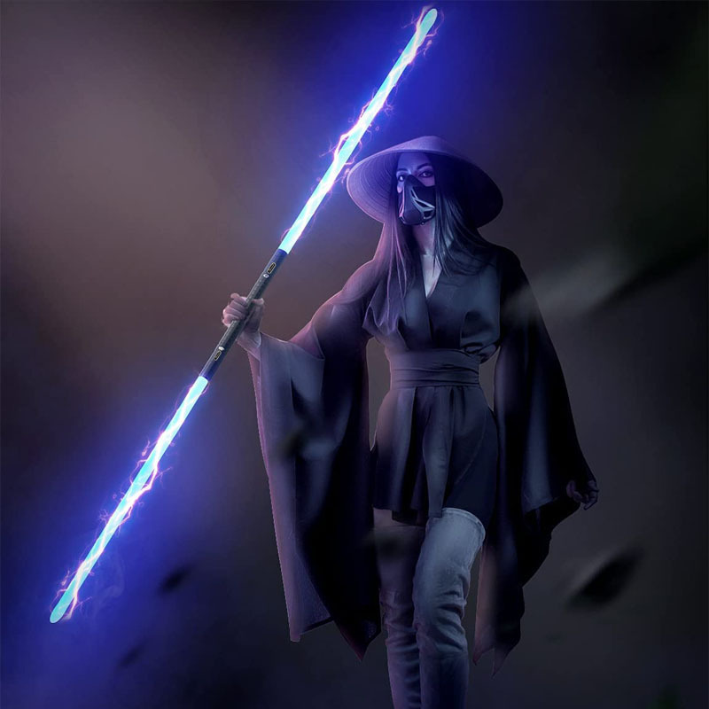 星球大战激光剑金属剑柄激光剑变色儿童发光道具二合一玩具批发厂