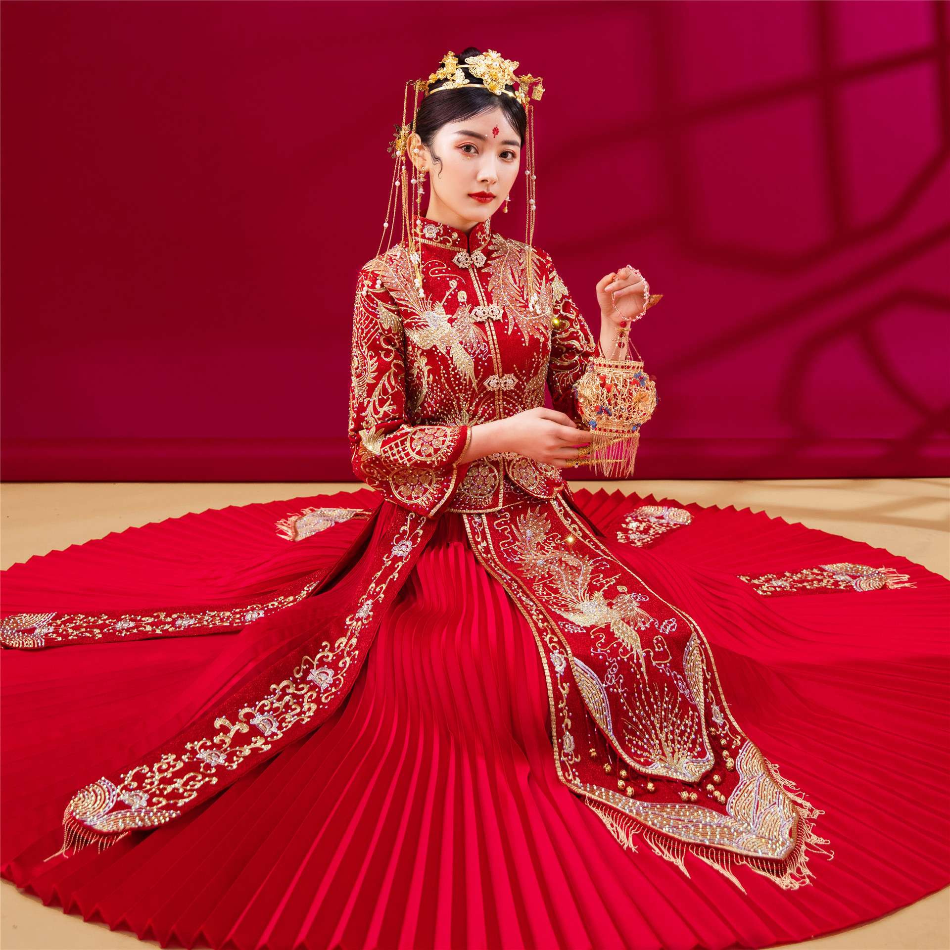 秀禾服2021新款婚纱新娘礼服中式礼服敬酒服服装批发女装批发