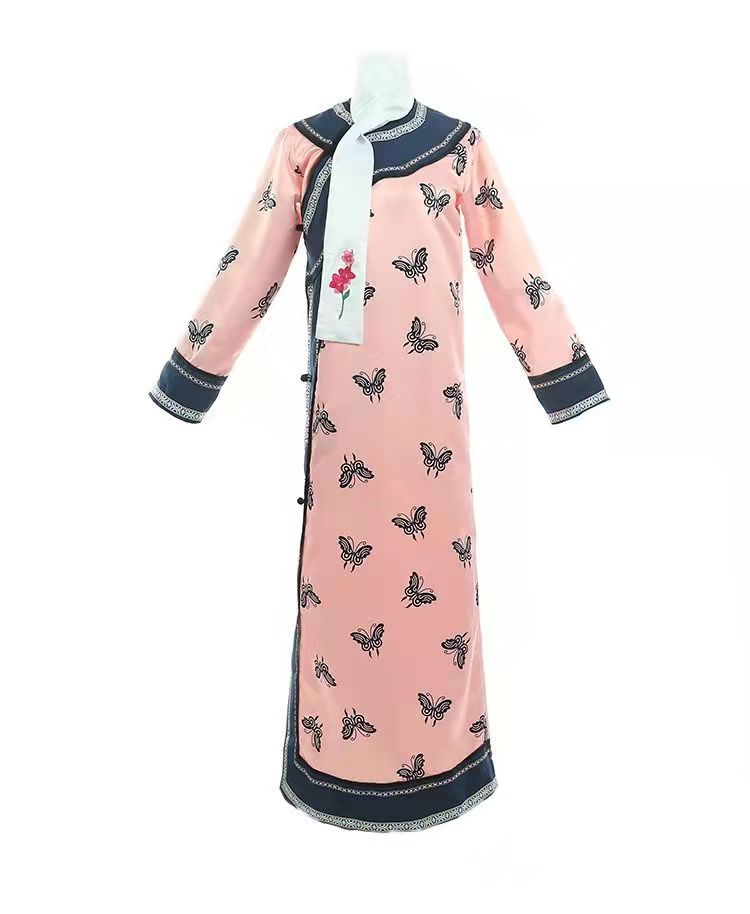 古装清朝旗袍拍抖音延禧攻略同款秋季女装满族盘扣斜襟复古氅衣