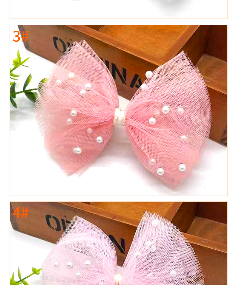 森系超仙新款网纱钉珠蝴蝶结 diy韩版发饰材料婚纱裙子 花朵辅料