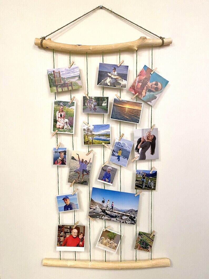 拍立得明信片挂饰宿舍小清新装饰墙面壁饰挂件ins创意麻绳照片墙