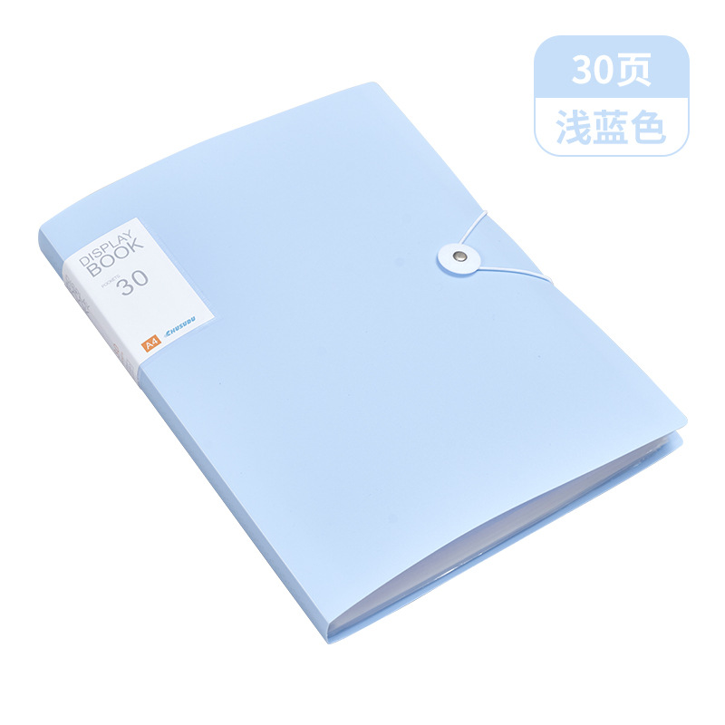 A4 Folder Transparent Insert Multi-Layer Info Booklet Student Test Paper Buggy Bag 60 Pages Loose-Leaf Contract Clip File Binder