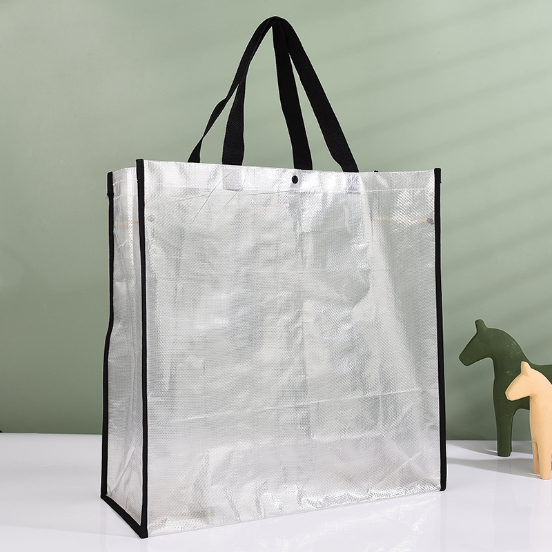 厂家批发覆膜购物手提袋 彩印服装包装袋pp塑料手提袋 防水编织袋