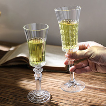 家用高脚杯红酒杯结婚对杯法式水晶玻璃香槟杯子小高颜值可爱ins