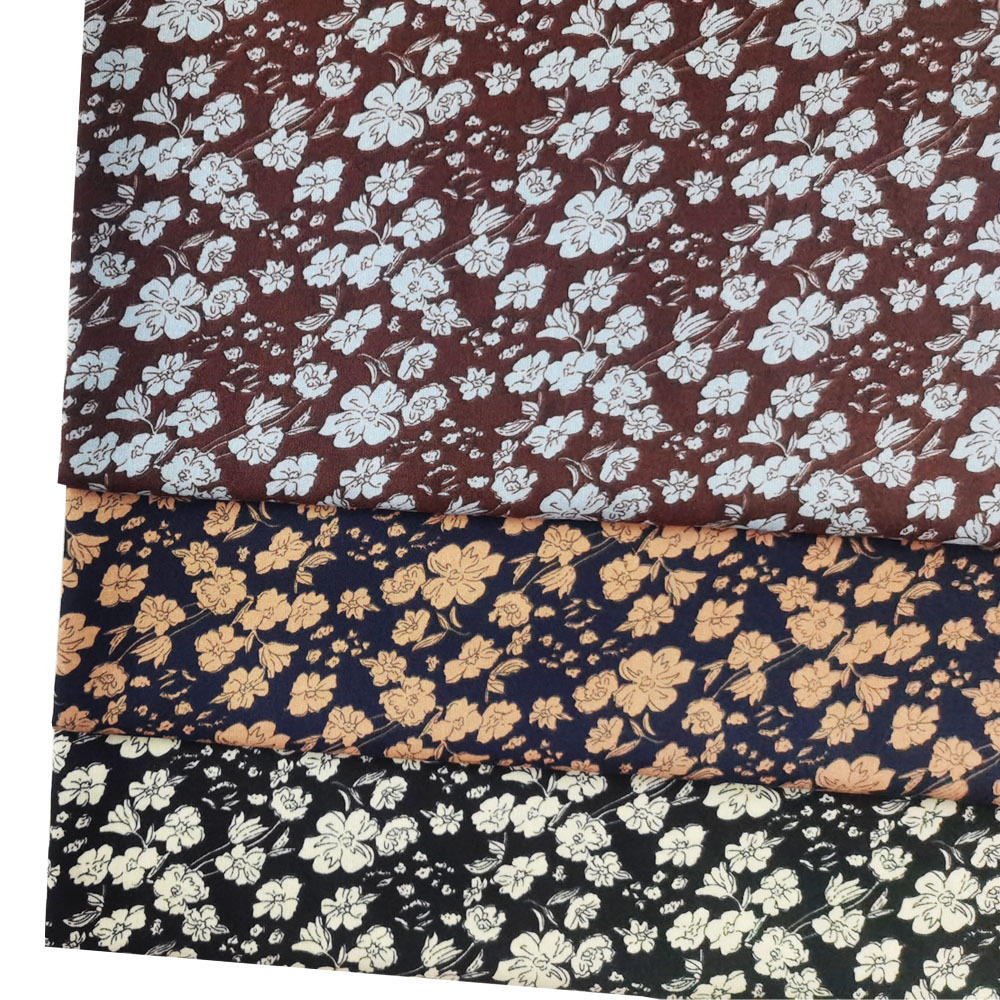 韩国磨毛印花 德利绒碎花印花布 秋冬款服装连衣裙衬衫印花面料