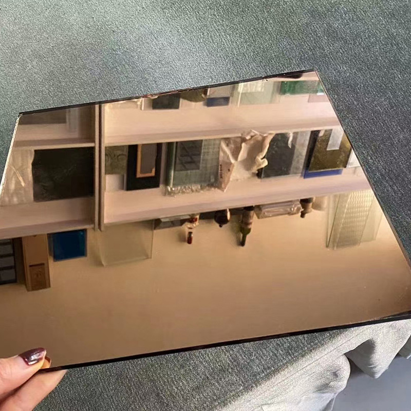 厂家定制彩色镜子 茶镜灰镜 蓝星灰欧洲灰镜子原片彩色浮法镜子