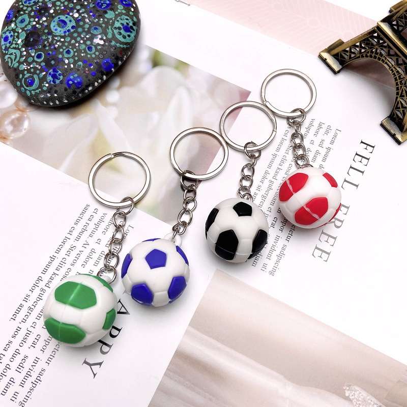 5041# Soft Rubber Football-Ice Cream-Ice Cream Keychain Accessories Students' School Bag Pendant Small Gift Wholesale