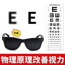 小孔眼镜预防矫正近视散光儿童斜视视力5孔针孔保护眼睛训练成人