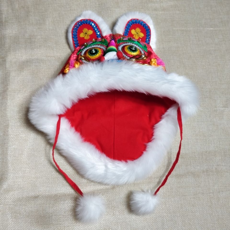 包邮纯手工虎头帽男女宝宝满月百天一周岁礼物民间手工艺品