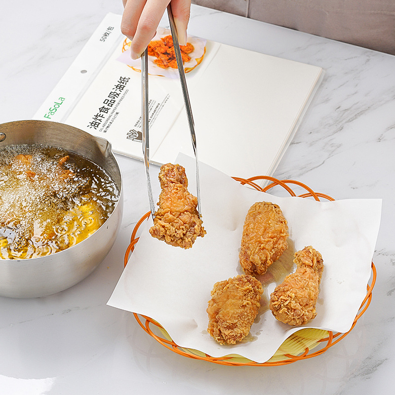 日本进口厨房油炸吸油纸食物专用烤肉纸家用烧烤烘焙油炸垫纸烤盘