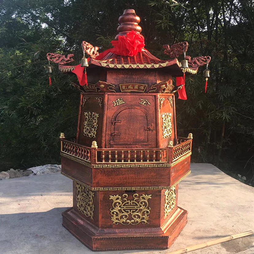 生产偏关寺庙烧纸炉 山西道观铸铁天宫炉 圆形元宝炉定做