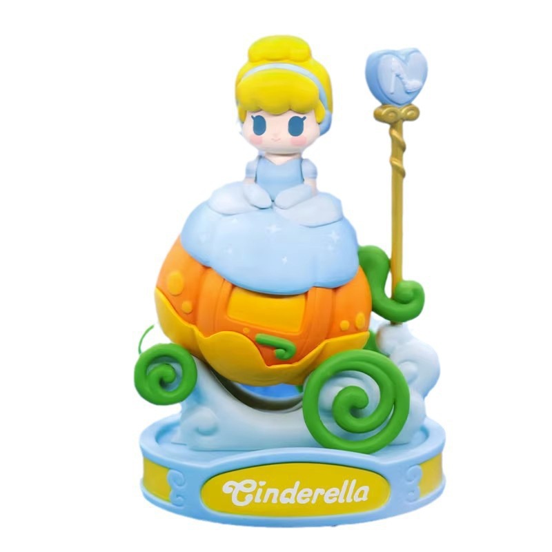 迪士尼公主旋转木马系列正版盲盒52toys官方联名手办潮玩公仔玩具