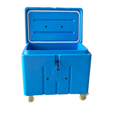 干冰储存箱带轮320L容量干冰滚塑保温冷藏耐冷超低温
