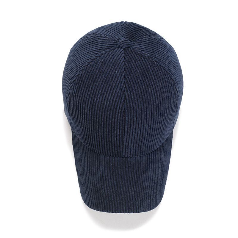 Hat Female Autumn and Winter Solid Color Corduroy Light Board Baseball Cap Wholesale Korean Trendy Fashionable Man Outdoor Sun-Poof Peaked Cap