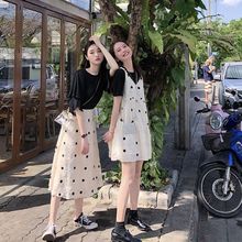 小清新套装裙子女2020夏装洋气闺蜜装学生韩版半身裙两件套连衣裙