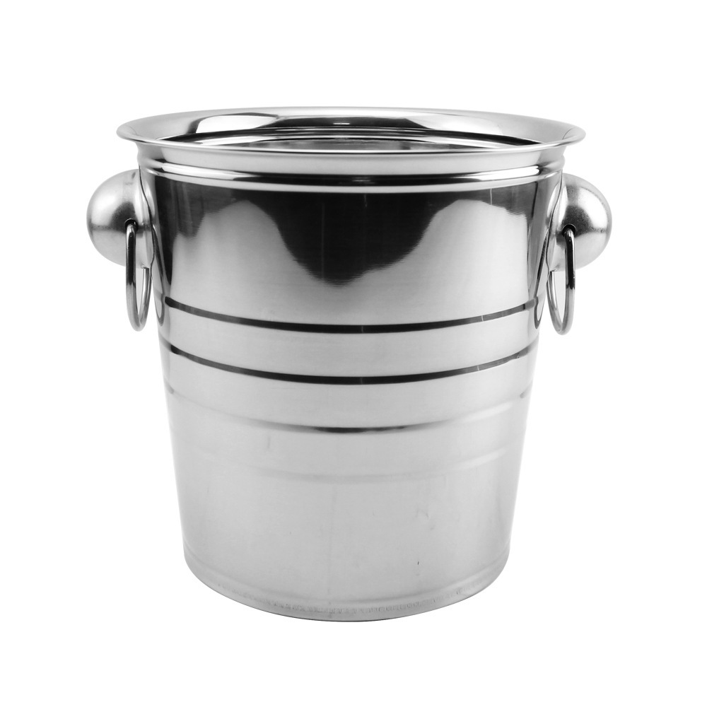 加厚不锈钢香槟冰桶家用大号冰酒桶冰块桶酒吧冰酒桶欧式水桶