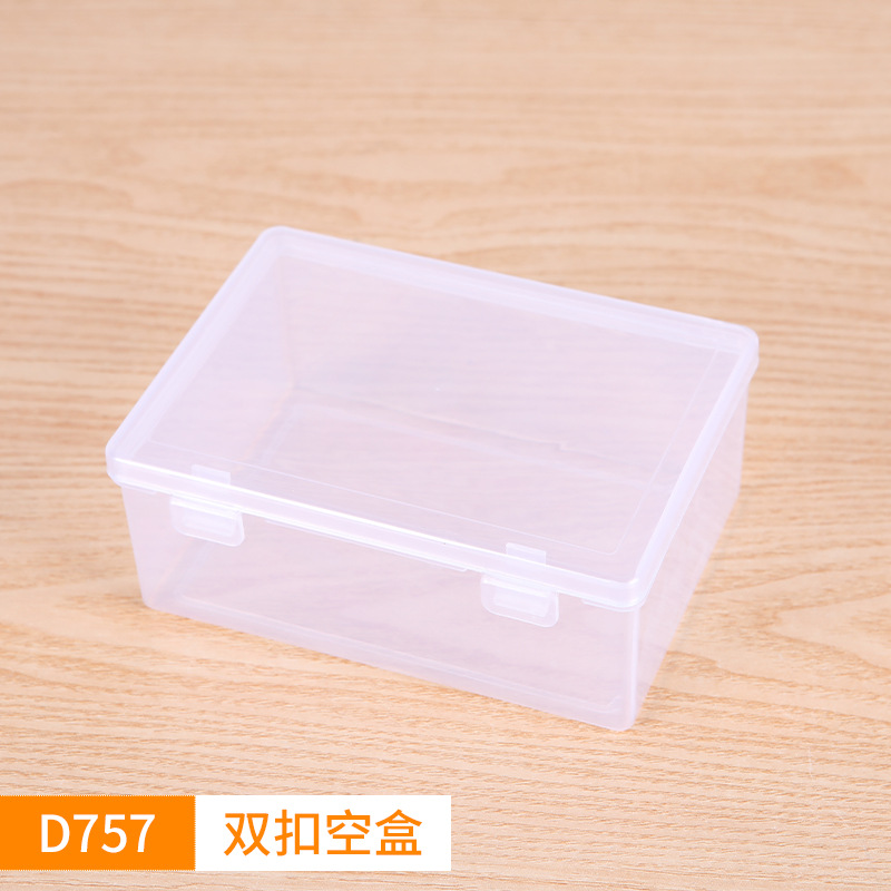 Fully Prepared Plastic Pp Double Buckle Box Transparent Covered Plastic Storage Box Sample Display Box Jewelry Beads