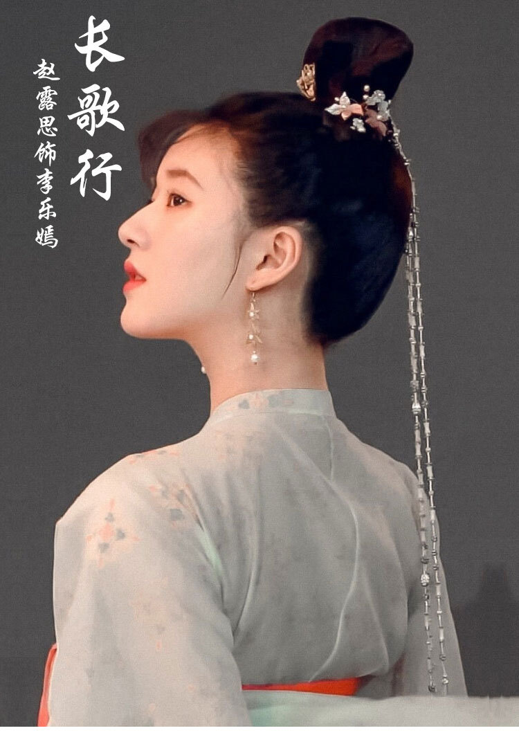 长歌行赵露思李乐嫣同款后压宫廷长款流苏发饰超仙汉服盘发头饰
