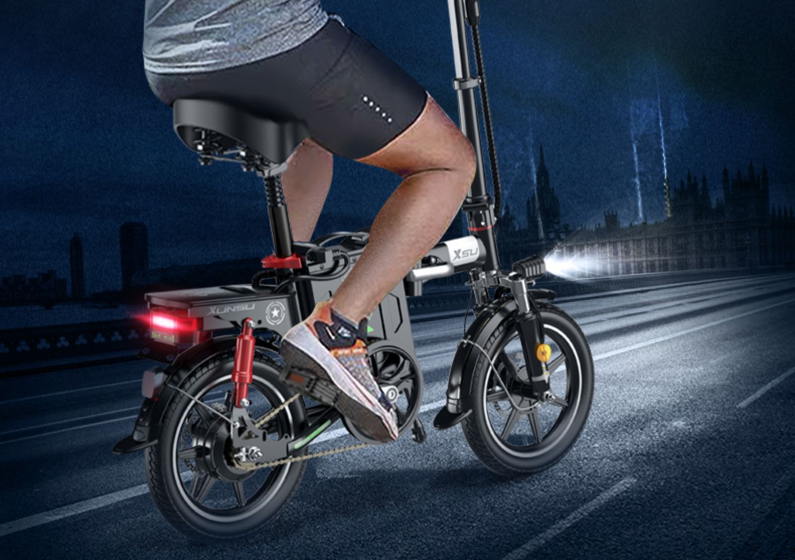 14寸迅速代驾折叠电动车自行车小型电动车锂电代驾电瓶车批发