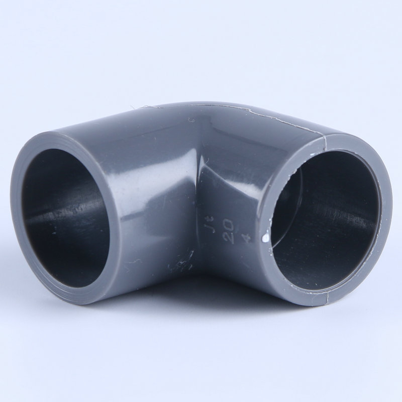 pvc灰色90度弯头直角接头上水给水管配件等径 90°弯灰给水弯头批