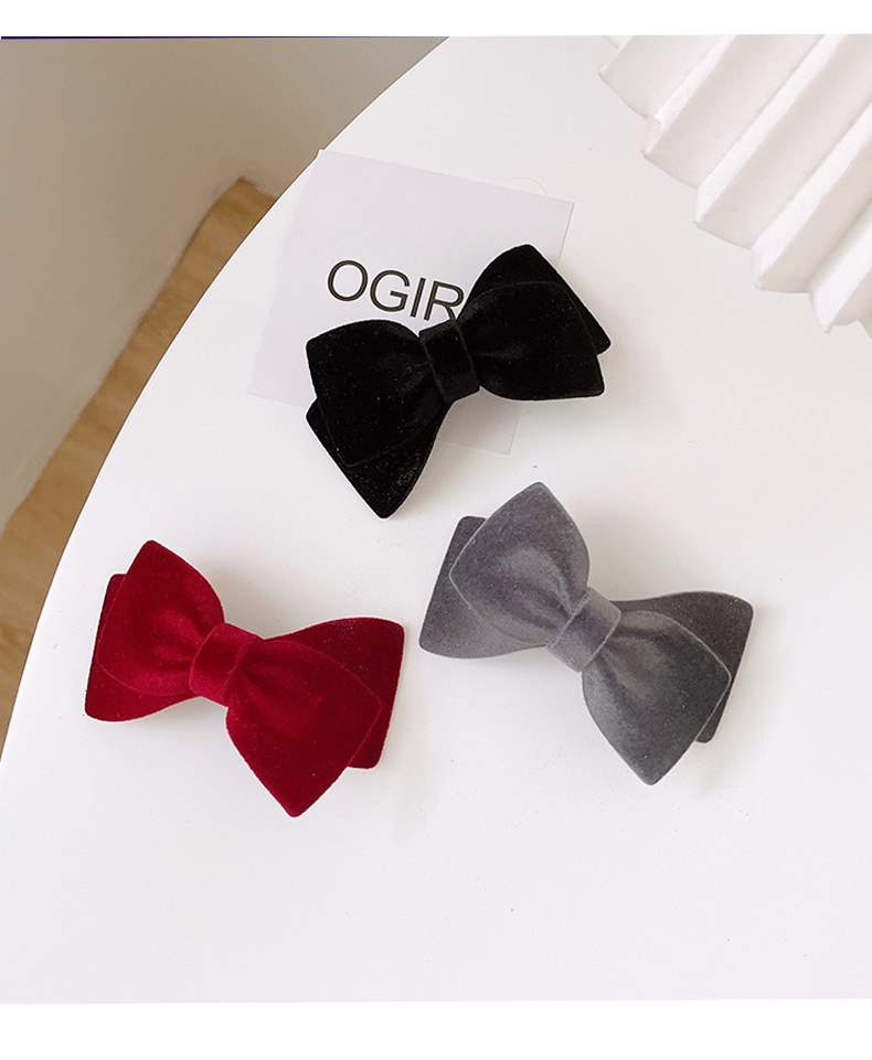 蝴蝶夹弹簧夹植绒塑料发夹韩版简约百搭发夹2021秋季新款发卡批发