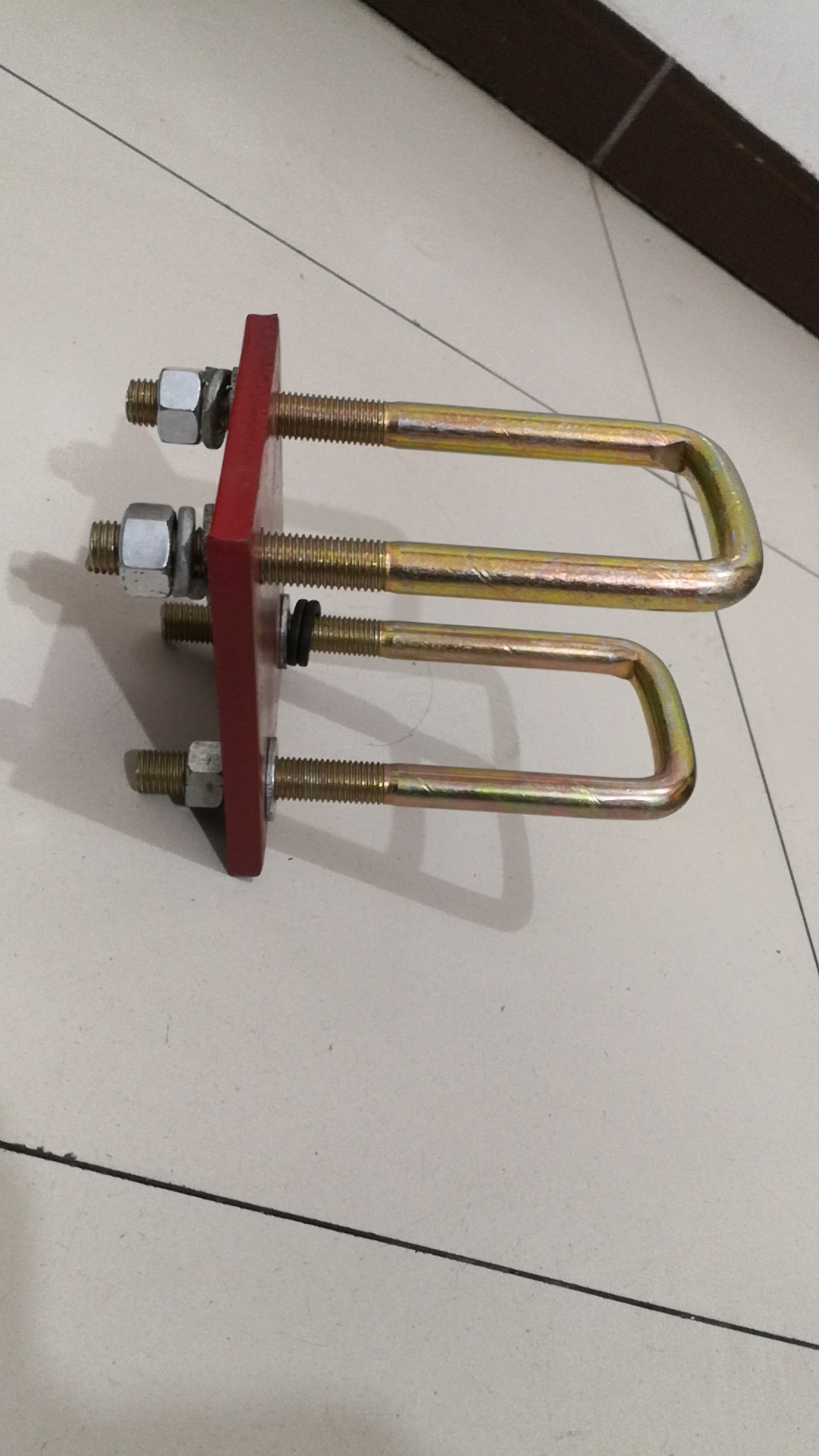 kz固定犁头配件直角u型卡箍加长u型螺栓方卡管卡夹方管锰钢铁板全